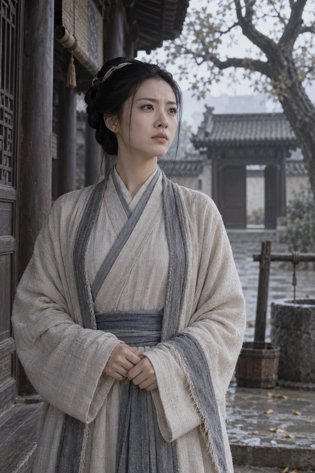 Illustration of Dou E, the heroine of a Chinese drama